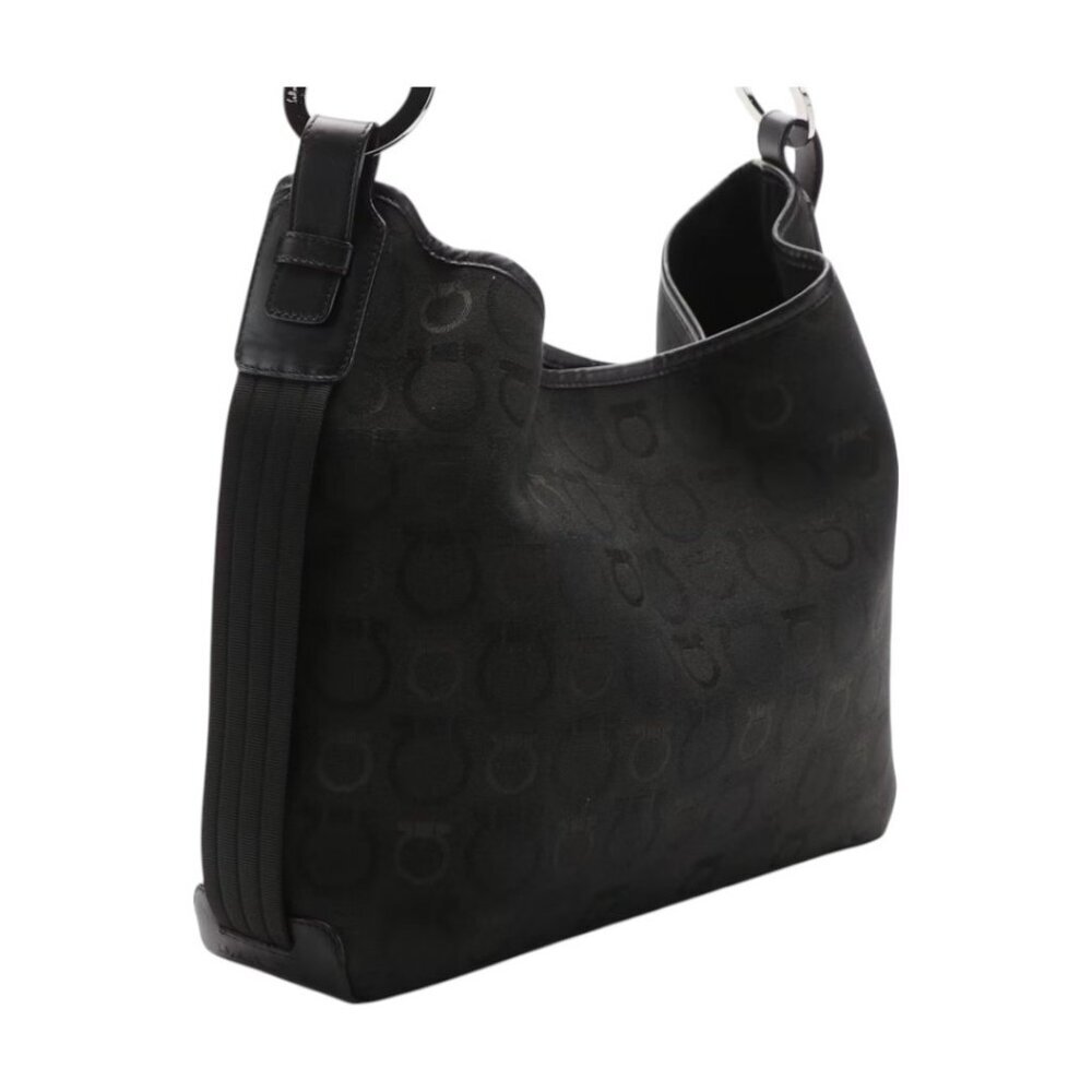 Salvatore Ferragamo Gancini Canvas Shoulder Bag - Picture 4 of 14